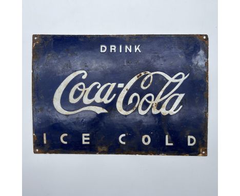 Coca cola enamel sign,
16 inches x 11 inches,
sign has damage to edges