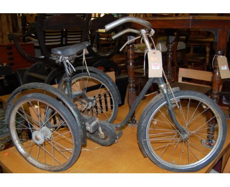 A mid-20th century childs Dunlop tricycle (for restoration)