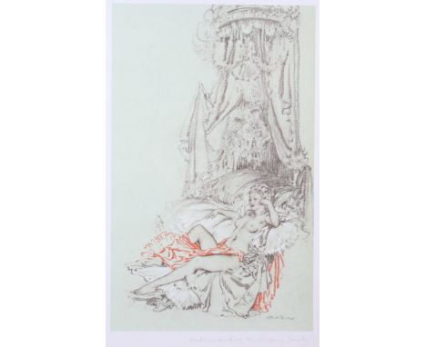 Russell Flint: a colour print, "Madame du Barry Reigning Beauty", in strip frame