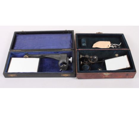 A "Carl Zeiss Jena" Zeichenapparat nach abbe, drawing camera instrument, in fitted case, and another similar