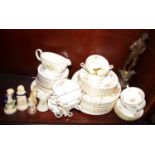 A Minton "Marlow" pattern part dinner service, a spelter figure, "La Recolte", 16" high, a pair of