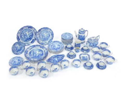 A group of Spode Italian pattern tea coffee and dinner wares, to include a coffee pot, tea pot, coffee cups and saucers, tea 