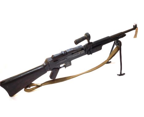 A Belgian Fabrique Nationale d'Armesde Guerre .30-06 calibre light machine gun, barrel length 54cm, serial number 0414, with 