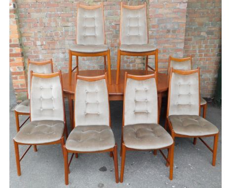 A late 20thC teak oval draw leaf dining table, with one additional leaf, raised on turned legs, 73cm high, 162cm wide, 208cm 