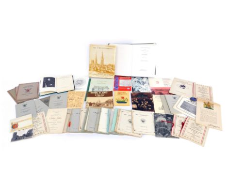 A group of printed ephemera relating to the local area, to include Deeping People and Recipes 1913, Stamford High School Old 
