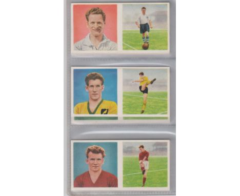 Trade cards, Chix, Footballers, Portrait &amp; Action, (1-24) &amp; (25-48), complete two sets (vg) (48 cards)