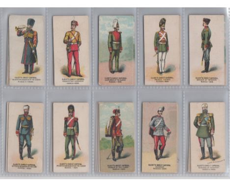 Cigarette cards, USA, Kinney, Military Series K (1853) (46/50) &amp; Military Series L, (Foreign Types) (set, 50 cards) (mixe