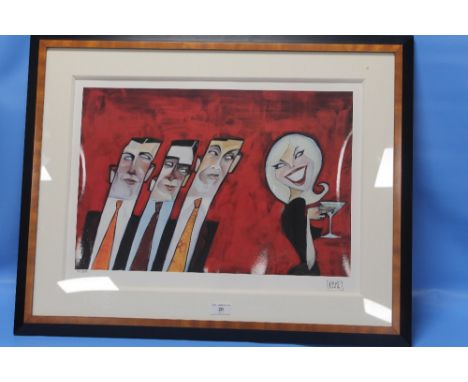 A TODD WHITE LIMITED EDITION 43/350 HAND EMBELLISHED PRINT, FRAME SIZE 77 X 60 CMThe print is in good condition with no stain