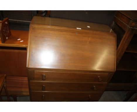 A THREE DRAWER VINTAGE BUREAU W 77CM