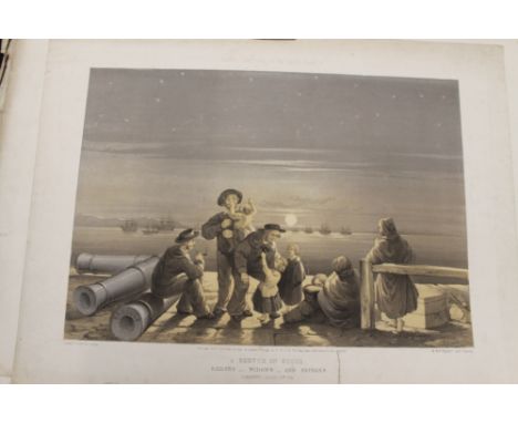 FOUR LITHOGRAPHS PRINTED BY M. &amp; N. HANHART, DOLBY'S SKETCHES IN THE BALTIC - 'A Sketch on Shore, Sailors - Widows - and 