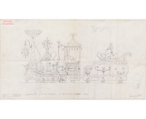 Frederick Rowland Emett (1906-1990), '"George III", A Royal Engine, The Brighton Pavilion Type. Emett Railway Festival Garden