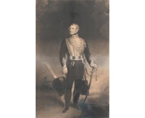 Engraved by Edward McInnes after John Lilley, portrait of Lieutenant General Lord Bloomfield G.C.B., G.C.H., full length in m