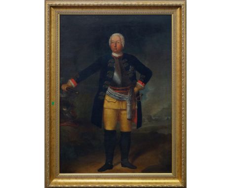 Attributed to Antoine Pesne (1683-1757), portrait of Frederick William I of Prussia 1688 - 1740, oil on canvas, 76 x 53cm