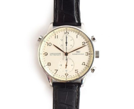 An IWC Chronograph Rattrapante gent's stainless steel wrist watch Circa 2000s Movement: Manual wind Case: Diameter approx. 41