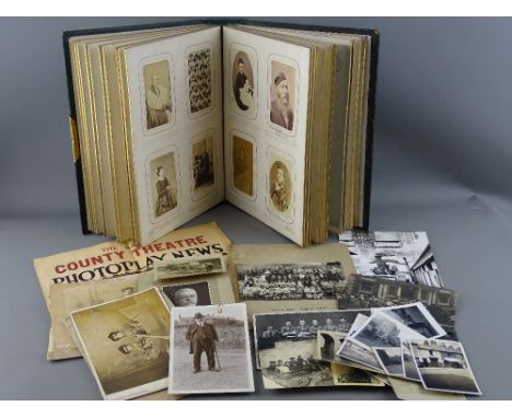 Vintage album and loose quantity of family and other photographs and ephemera