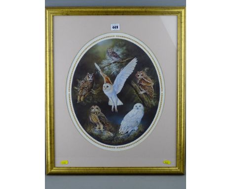 KIM THOMPSON limited edition (0592/5000) print - titled 'The Beauty of Owls', signed in pencil