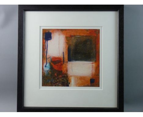 Limited edition (6/295) coloured print - abstract interior scene, 30 x 30 cms
