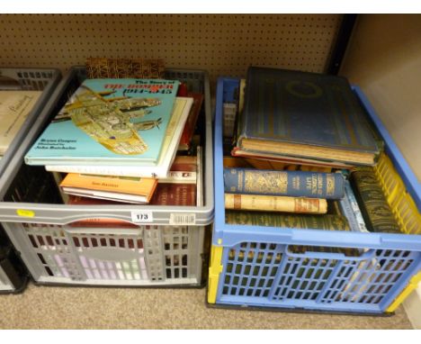 Two crates of vintage books