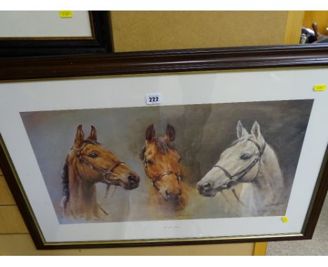 S L CRAWFORD print - 'We Three Kings, Arkle, Red Rum & Desert Orchid'