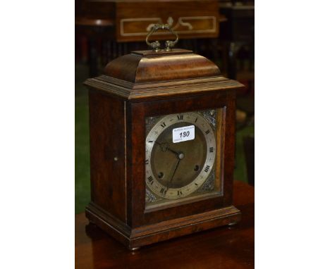 An Elliot walnut cased bracket clock