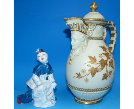 A Royal Worcester figure 'Lucky Spider' modelled by Agnes Pinder-Davis, part of the Chinese Sayings series No 3492, a Royal W