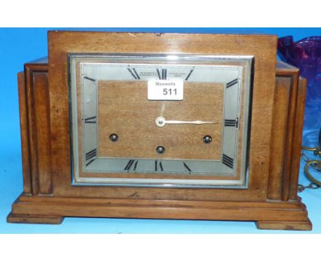 An Art Deco mantel clock