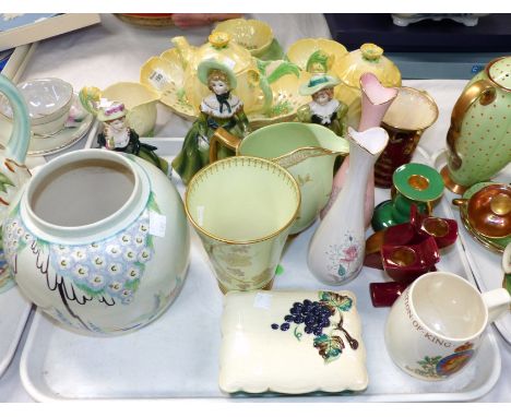 A selection of Carltonware yellow and green leaf ware; other Carltonware and decorative china
