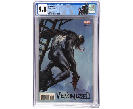 Venomized No. 1 CGC Grade 9.8, 1:50 retailer incentive sketch cover by Gabriele DellOtto with a customised Venom CGC label (M