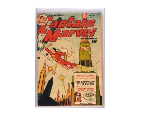 Captain Marvel No. 96: Rare Golden-age superhero comic (Fawcett publications, 1949).Captain Marvel, is an American comic book