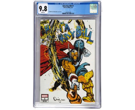 Beta Ray Bill No. 1: a pair of 9.8 CGC slabs: Hall of Comics variant cover (cover homage to Thor No. 337) trade dress and ske