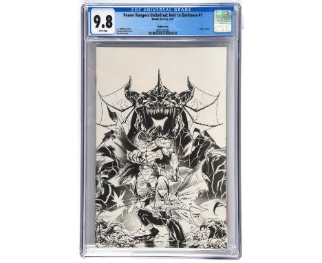 Power Rangers Unlimited: Heir to Darkness No. 1 featuring a virgin black and white sketch cover CGC Grade 9.8 (Boom! Studios 