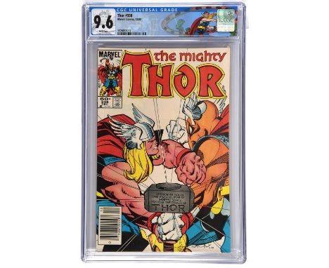 The Mighty Thor: a pair of CGC graded comics: No. 338 featuring the 2nd appearance of Beta Rey Bill CGC Grade series 9.6 and 