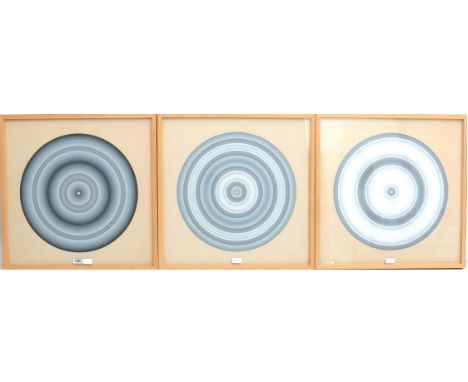 Guido Lippens (1939) Three paintings in Op Art style. Untitled, all signed and dated '72 lower right. (series of 6) Gouache, 