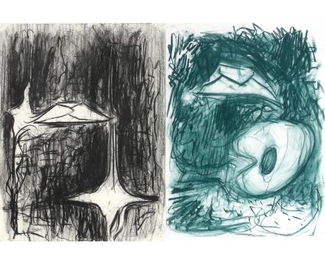 Frank van den Broeck (1950) Series of three drawings, dated 1989/90 and signed lower left and upper left. Pastelkrijt op papi