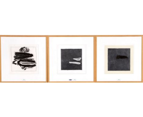 Jos van Merendonk (1956) Three abstract compositions, all signed 'V. Merendonk' and dated '84 lower right. Potlood op papier,