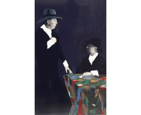 Ger van Elk (1941-2014) "Western style masters (B)", signed, dated '91 and numbered 4/4 lower left, titled lower right. Zeefd