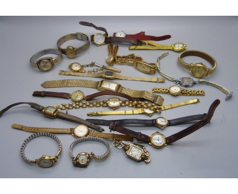 A collection of wristwatches including Sekonda, Lorus, Rotary, etc. (23) 