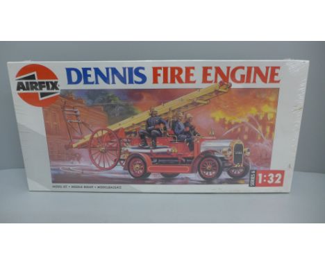 An Airfix Dennis fire engine model kit, sealed 