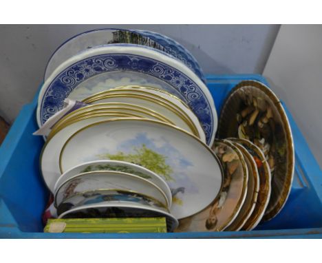 Eight Wedgwood David Shepherd collectors plates and other collectors plates 