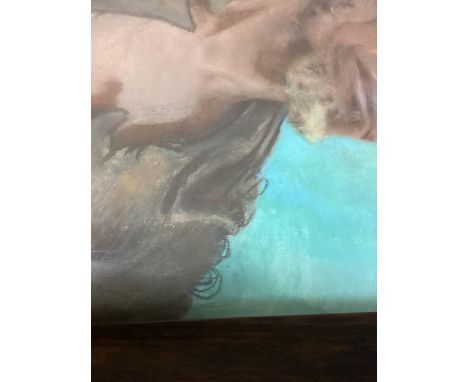 A half portrait of a coloured Gentleman, pencil top right Mr Hutchins 1935, 37 x 29cm in wooden glazed frame; 
