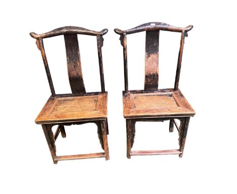 Pair of Antique Chinese Juwood Chairs, purchased by the vendor from Zitan with Certificate of Authenticity  W 105cm  D 61cm  