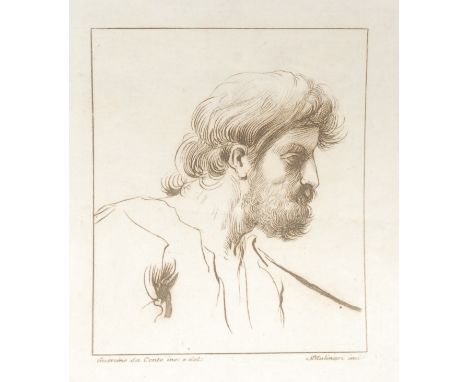 Stefano Mulinari (1741-1790) by, Guercino, Giovanni Francesco Barbieri (1591-1666) after, Profile Study of a Bearded Man, dry
