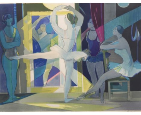 Camille Hilaire, (1916-2004) The Ballerinas signed and titled in pencil, lithograph, 50cm x 64cm