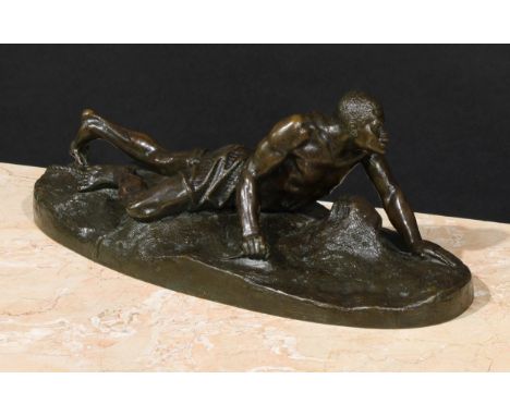 Anton van Wouw (1862-1945), by, Victor Van Hove (Belgian, 1826-1891), after, a dark patinated bronze, La Vengeance de L'Escla