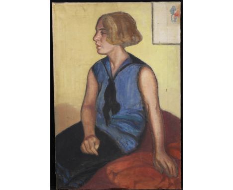Marion Gill (1879-1959)Sketch Portrait,inscribed to verso, oil on canvas, 76cm x 50.5cmAshbeys Art Galleries, 91, Long Street