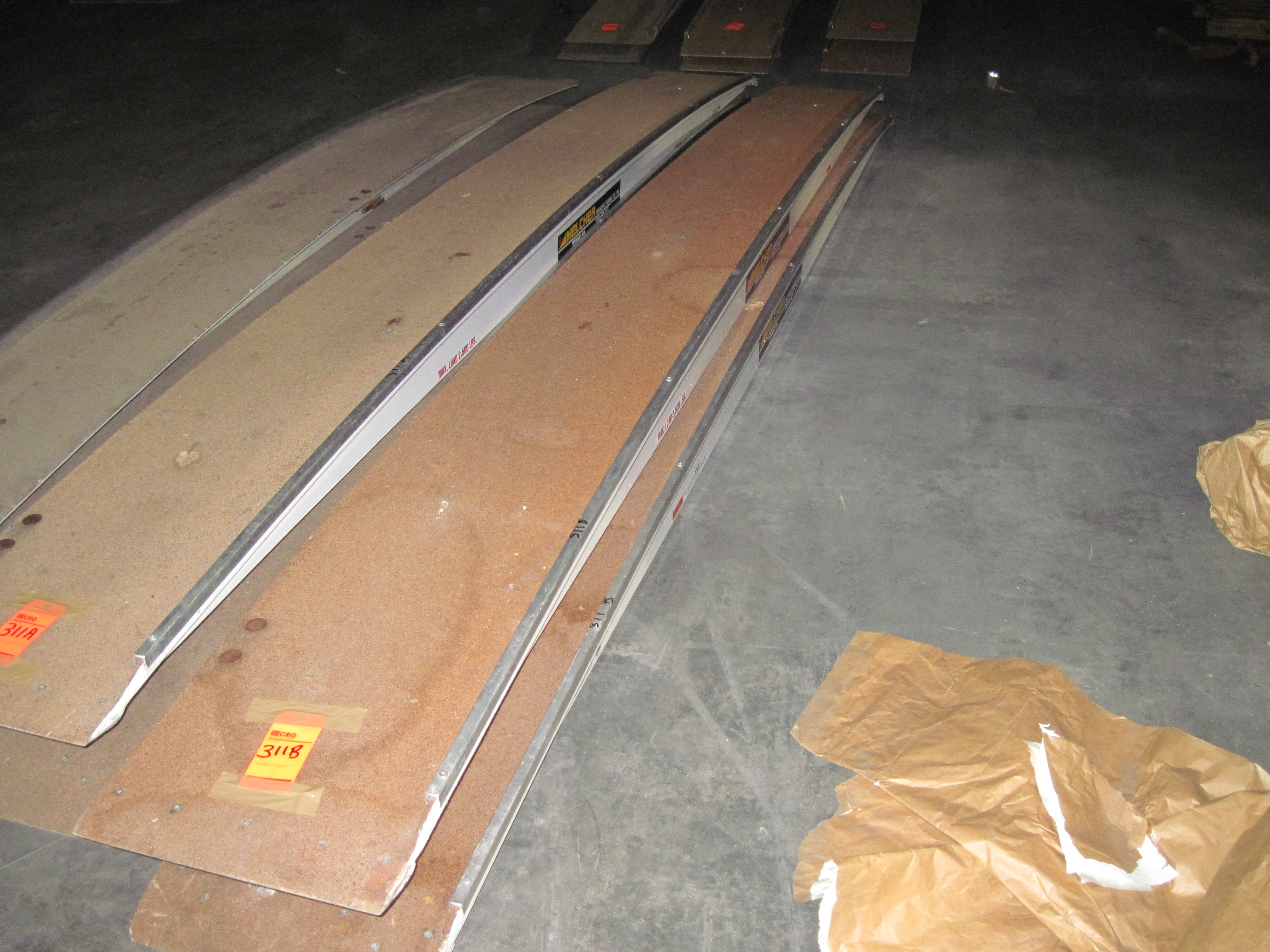 Pair Melcher ramps, 16'L, male and female, 2,500 lb cap