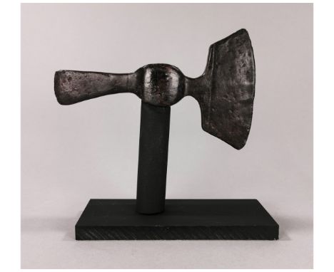 Ca.700-900 AD. A Beautiful Medieval Viking iron Axe Head and Hammer; fine example of Scandinavian weaponry; Good condition; o