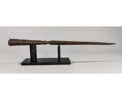 Ca.300 AD. Roman Legionary Iron Pilum Spear; the pilum was commonly used by the Roman army; the shank was joined to the woode