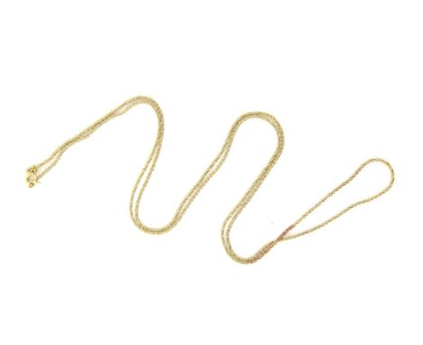 Fancy link twist chain, with bolt ring clasp, 77cm in length, stamped 18 ctCondition Report:  weight 9.5 grams clasp is openi