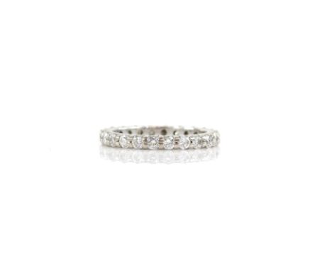 Diamond full eternity ring, twenty-four round brilliant cut diamonds, weighing an estimated total of 1.10ct, in 18 ct, ring s